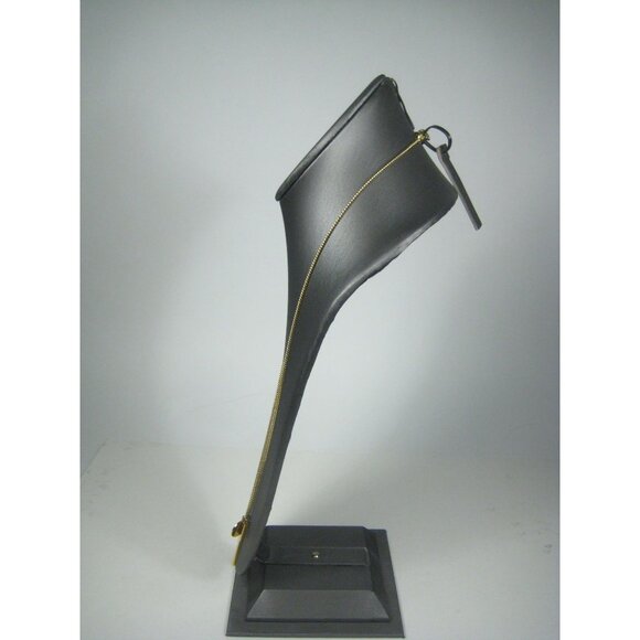 J.Crew Gold Tone Necklace Circle Bar Pendant Chain Modern Signed Geometric Charm - Picture 9 of 10